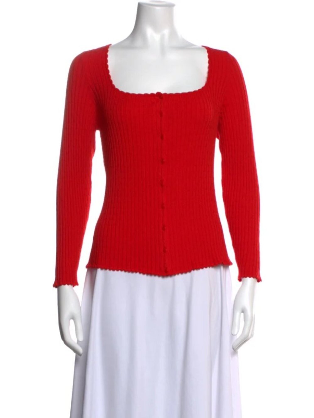 Sezane Red Sweater Long Sleeve Size M